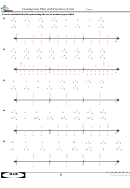 Creating Line Plots With Fractions (2,4,8) Worksheet Printable pdf