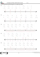 Creating Line Plots With Fractions (2,4,8) Worksheet