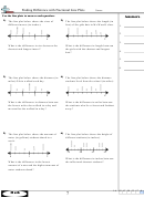 Finding Difference With Fractional Line Plots Math Worksheet With Answer Key