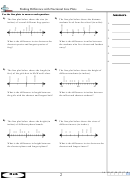 Finding Difference With Fractional Line Plots Math Worksheet With Answer Key