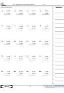 Four Digit Plus Four Digit Addition Worksheet