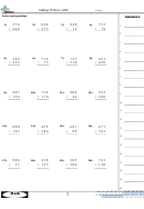 Adding Within 1,000 Worksheet