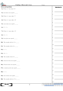Finding 1 More And 1 Less Worksheet With Answer Key Printable pdf
