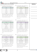 Buying With Change Worksheet