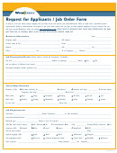 Request For Applicants / Job Order Form