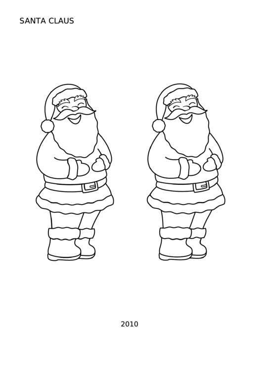 Santa Claus Colrong Sheet Printable pdf