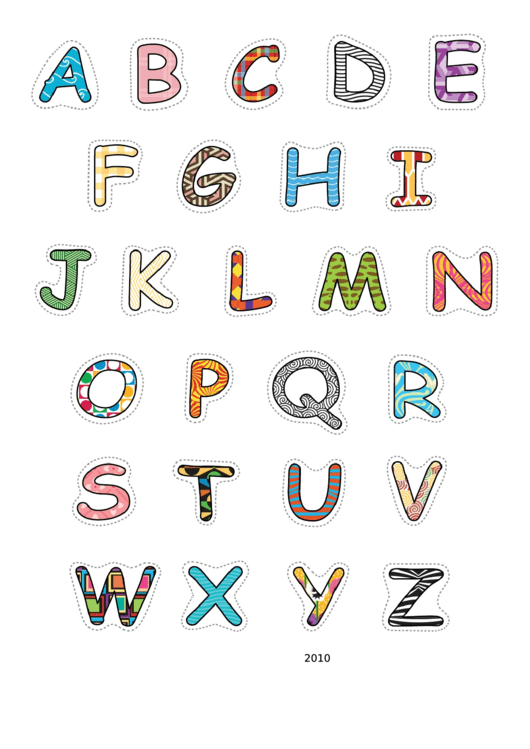 Alphabet Template Printable pdf