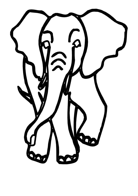 Elephant Coloring Sheet