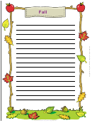 Fall Writing Paper Template