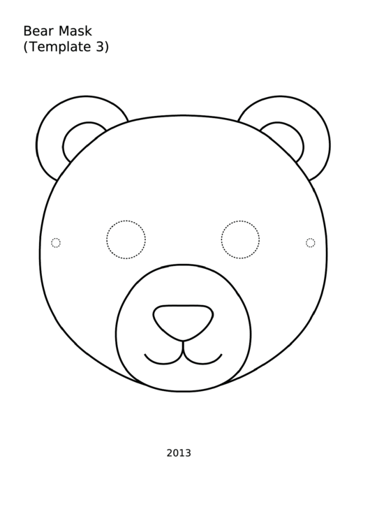 Bear Mask Template