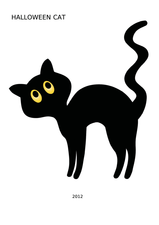 Halloween Cat Template Printable pdf