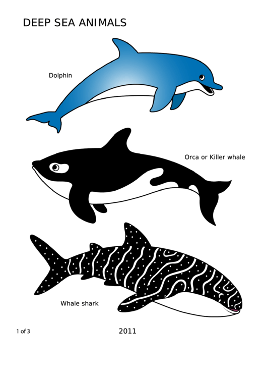 Deep Sea Animals Templates Printable pdf