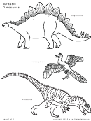 Dinosaurs Coloring Sheet