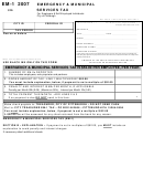 Form Em-1 - Emergency And Municipal Services Tax 2007