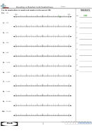 'rounding To Hundred (with Numberlines)' Math Worksheet