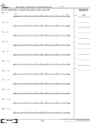 'rounding To Hundred (with Numberlines)' Math Worksheet