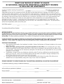 Thirty Day Notice Form Of Intent To Vacate