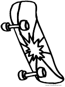 Skateboard Coloring Sheet
