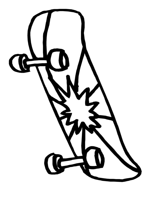 Skateboard Coloring Sheet Printable pdf