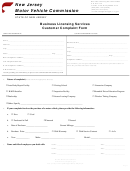 Business Licensing Services Customer Complaint Form