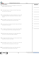 Finding Perimeter And Area Worksheet With Answer Key With Answers