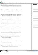 Finding Perimeter And Area Worksheet With Answer Key With Answers