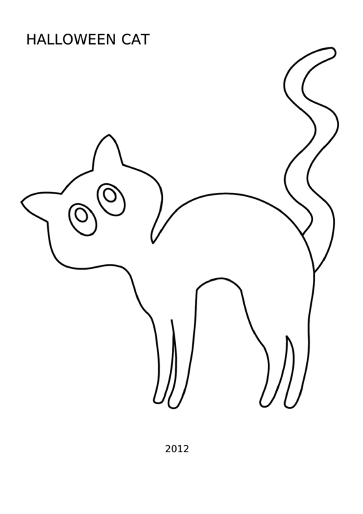 Halloween Cat Coloring Sheet Printable pdf