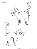 Cats Coloring Sheet