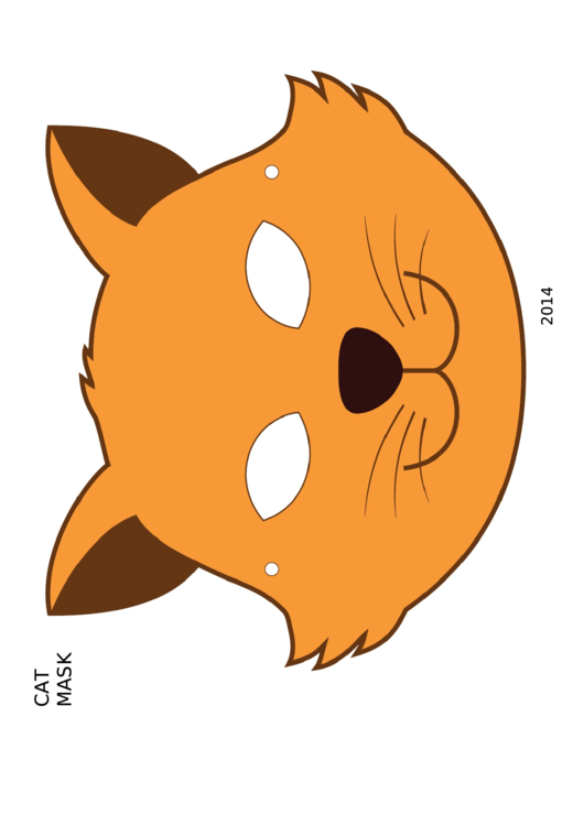 Cat Mask Color Template Printable pdf