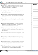 Division Word Problems (32) W/ Remainder Worksheet