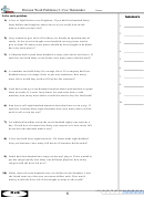 Division Word Problems W/remainder Math Worksheet With Answer Key