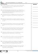 Division Word Problems W/remainder Math Worksheet With Answer Key