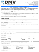 Form Nvl005 - Nevada Live Hearing Request