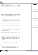 Division With Remainder (1 Digit Quotient) Math Worksheet With Answer Key