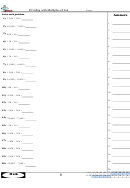 Dividing With Multiples Of Ten Math Worksheet With Answer Key