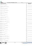 Dividing With Multiples Of Ten Math Worksheet With Answer Key