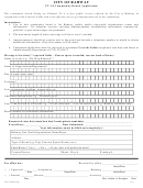 Form Tv-34 - Community Board Application - City Of Rahway, New Jersey