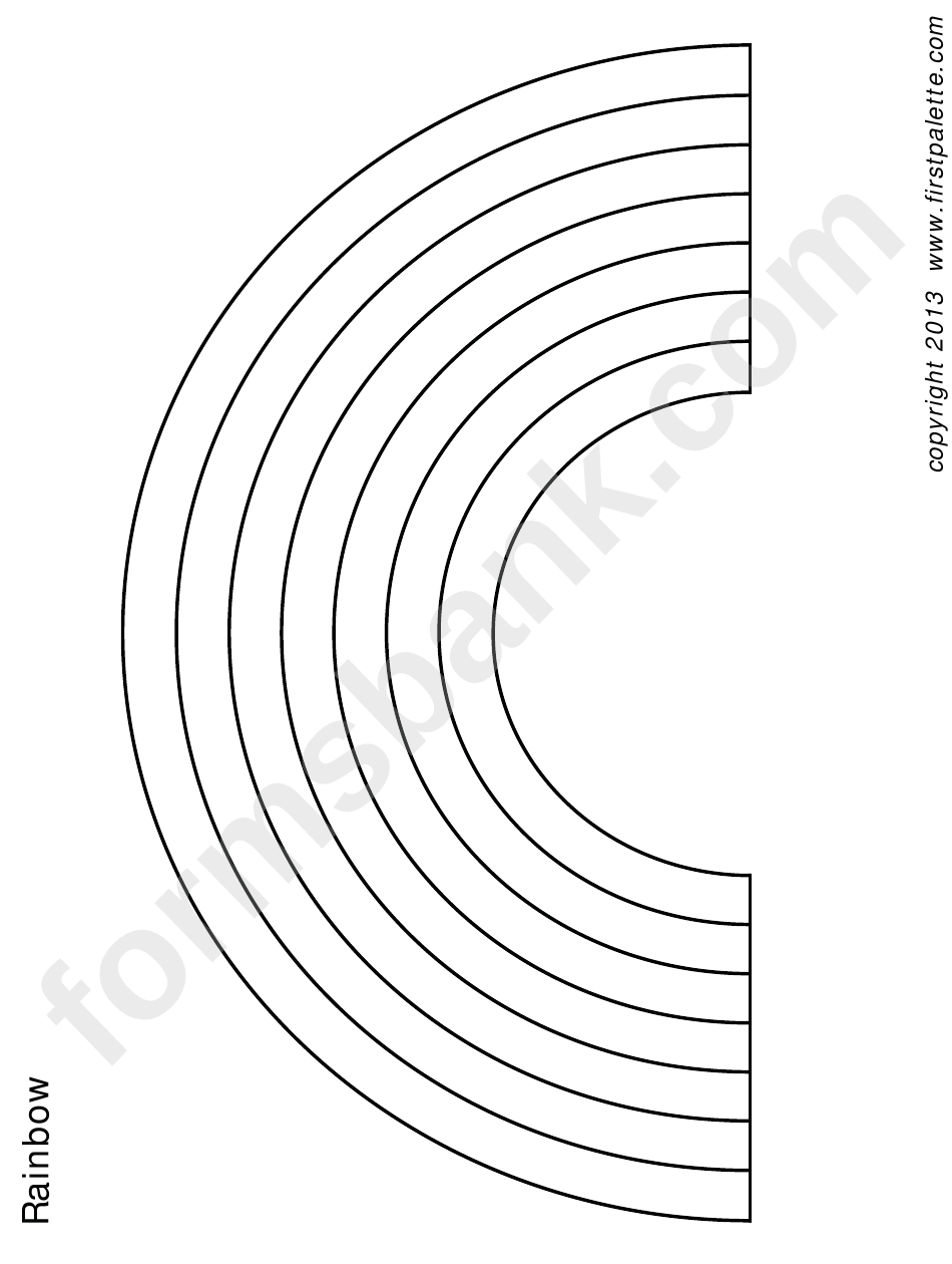 Rainbow Template printable pdf download