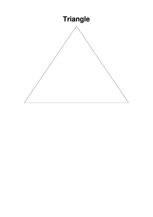 Triangle - Coloring Sheet Printable pdf