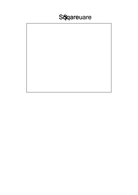 Square - Coloring Sheet Printable pdf