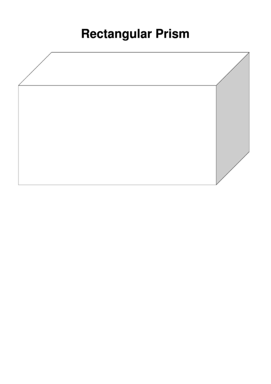 Rectangular Prism Coloring Sheet Printable pdf
