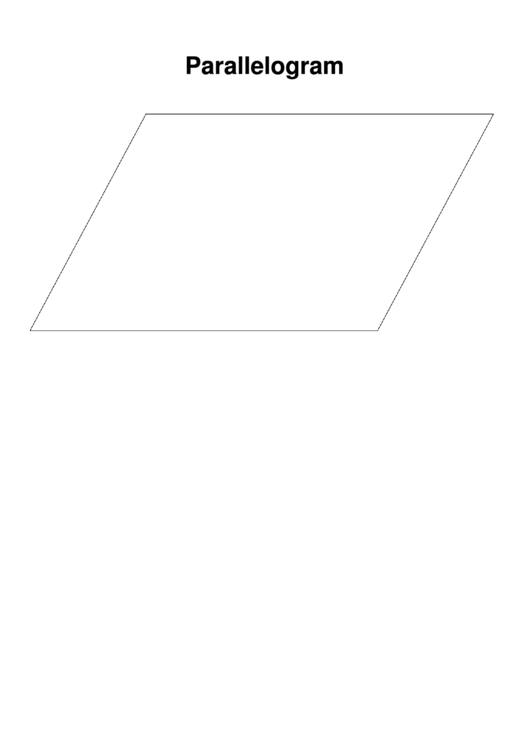 Parallelogram - Coloring Sheet Printable pdf