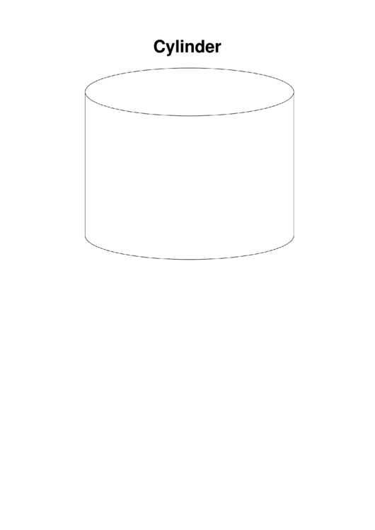 Cylinder - Coloring Sheet Printable pdf