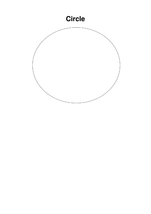 Circle - Coloring Sheet Printable pdf