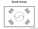 South Korea Flag - Coloring Sheet