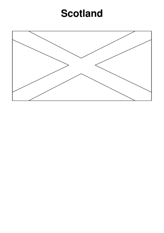 Scotland Flag - Coloring Sheet Printable pdf