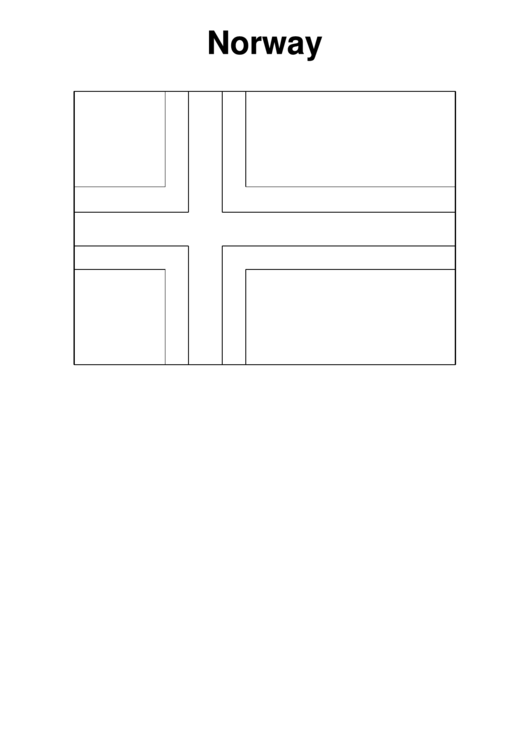 Norway Flag - Coloring Sheet Printable pdf