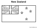 New Zealand Flag - Coloring Sheet