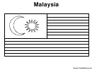 Malaysia Flag - Coloring Sheet