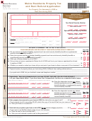 Maine Residents Property Tax And Rent Refund Application - 2006